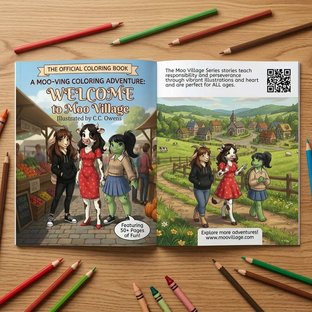 Festival Moo Village Coloring Book